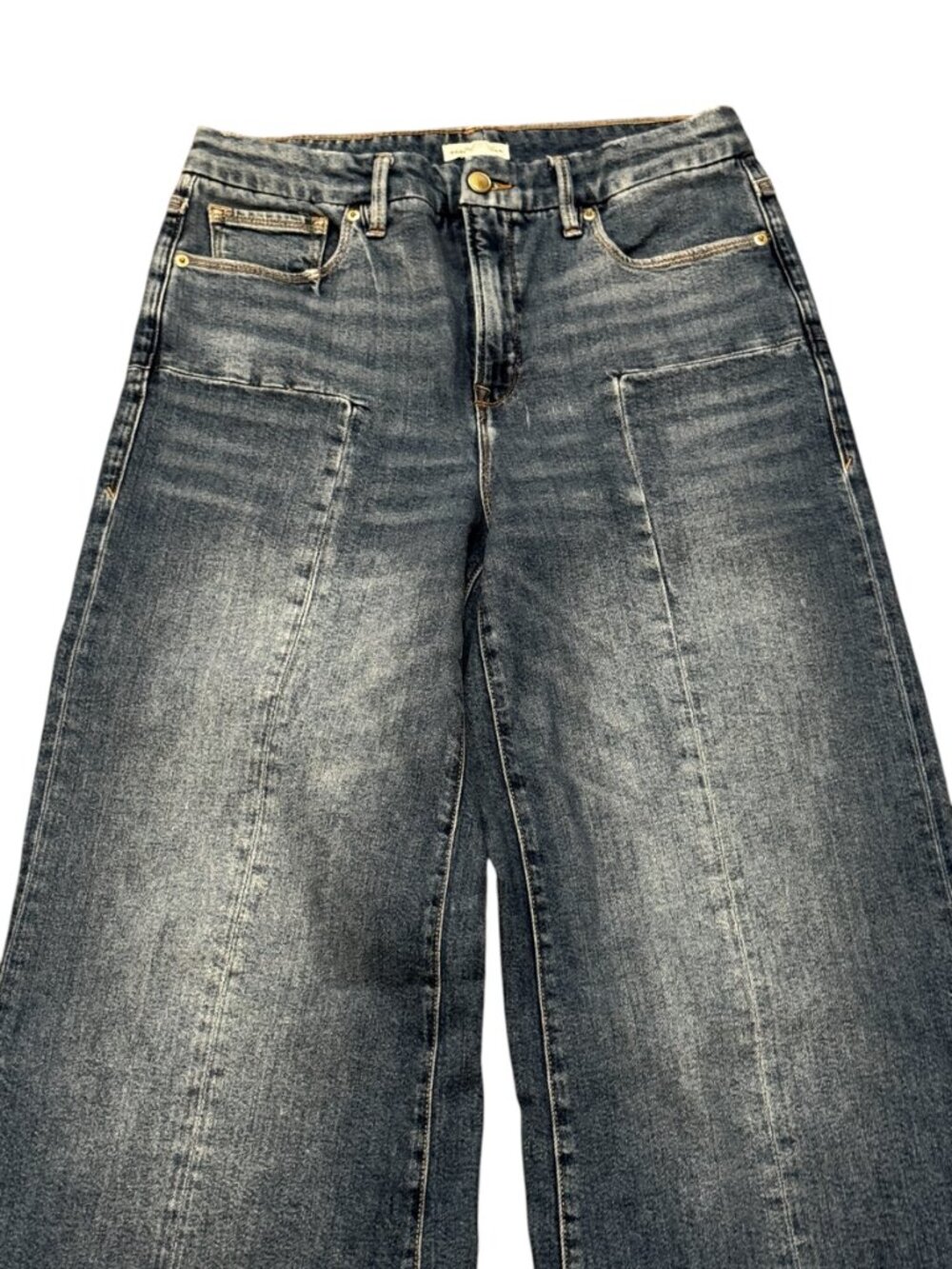 Good American Good Waist Palazzo Seamed Jeans Women’s Size 8 - Picture 2 of 5